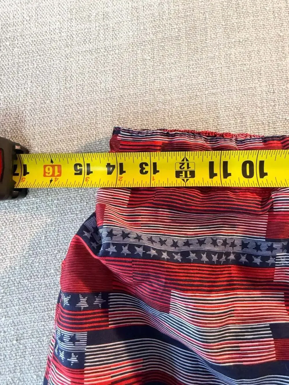 Speedo Men's American Flag Print Swim Trunks Size Small